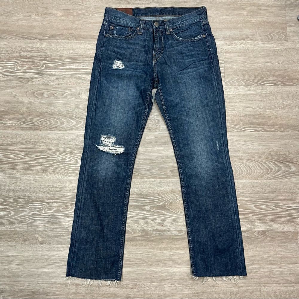 J Brand Jeans Mens Kane Straight 5 Pocket Fit Light washed Ripped 30x30